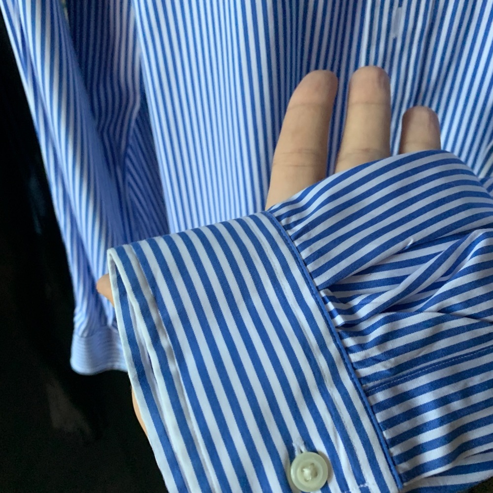 Polo Ralph Lauren Button Down Blue Stripe Shirt - Picture 4 of 5